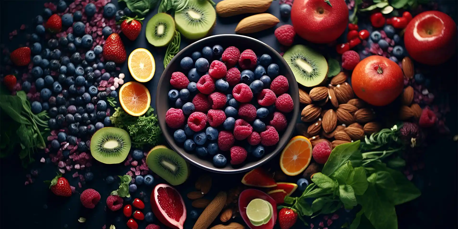 Antioxidantien und Freie Radikale in Balance Ein Teller voll Beeren