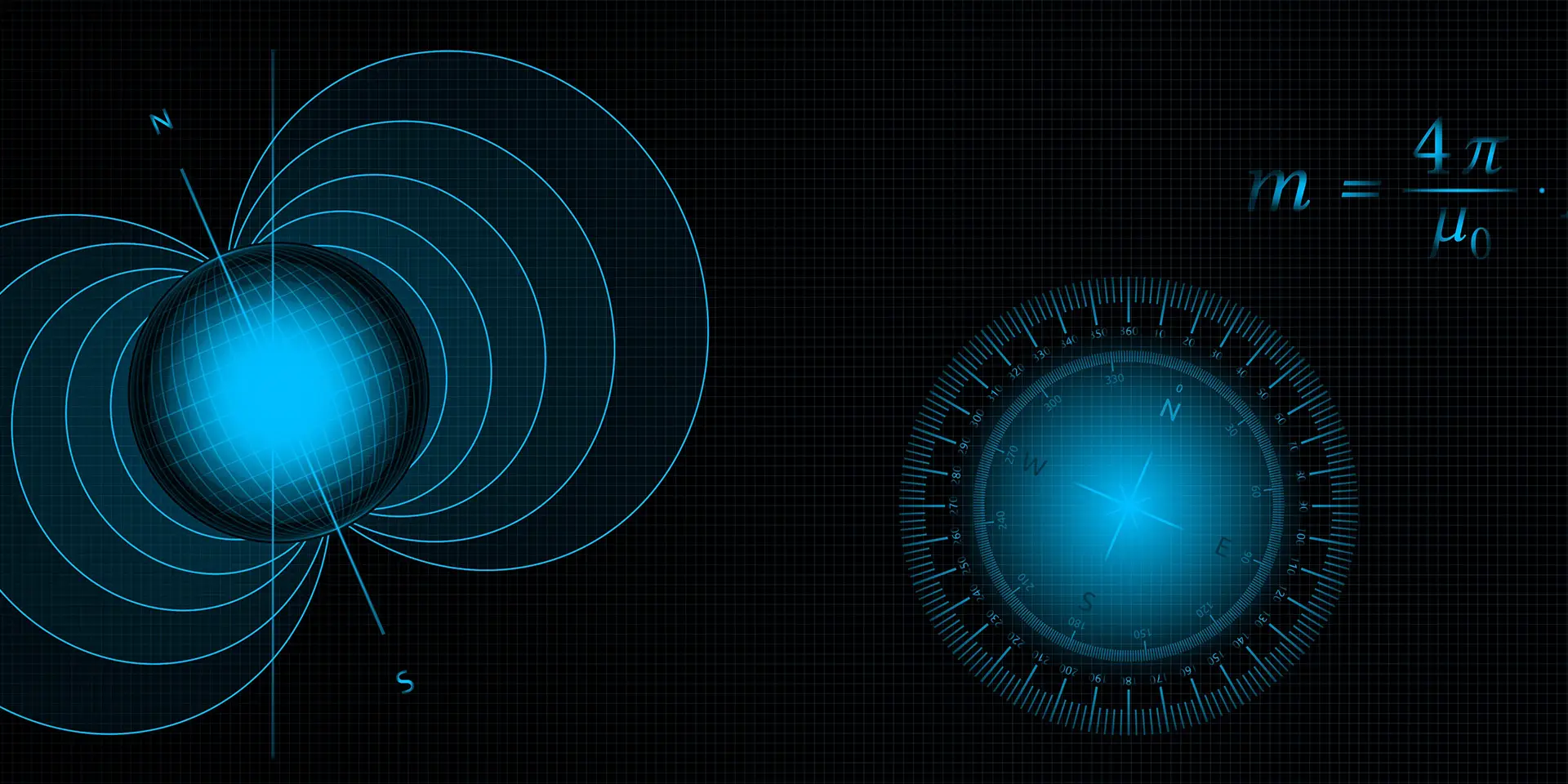 Abstract representation of a geomagnetic field