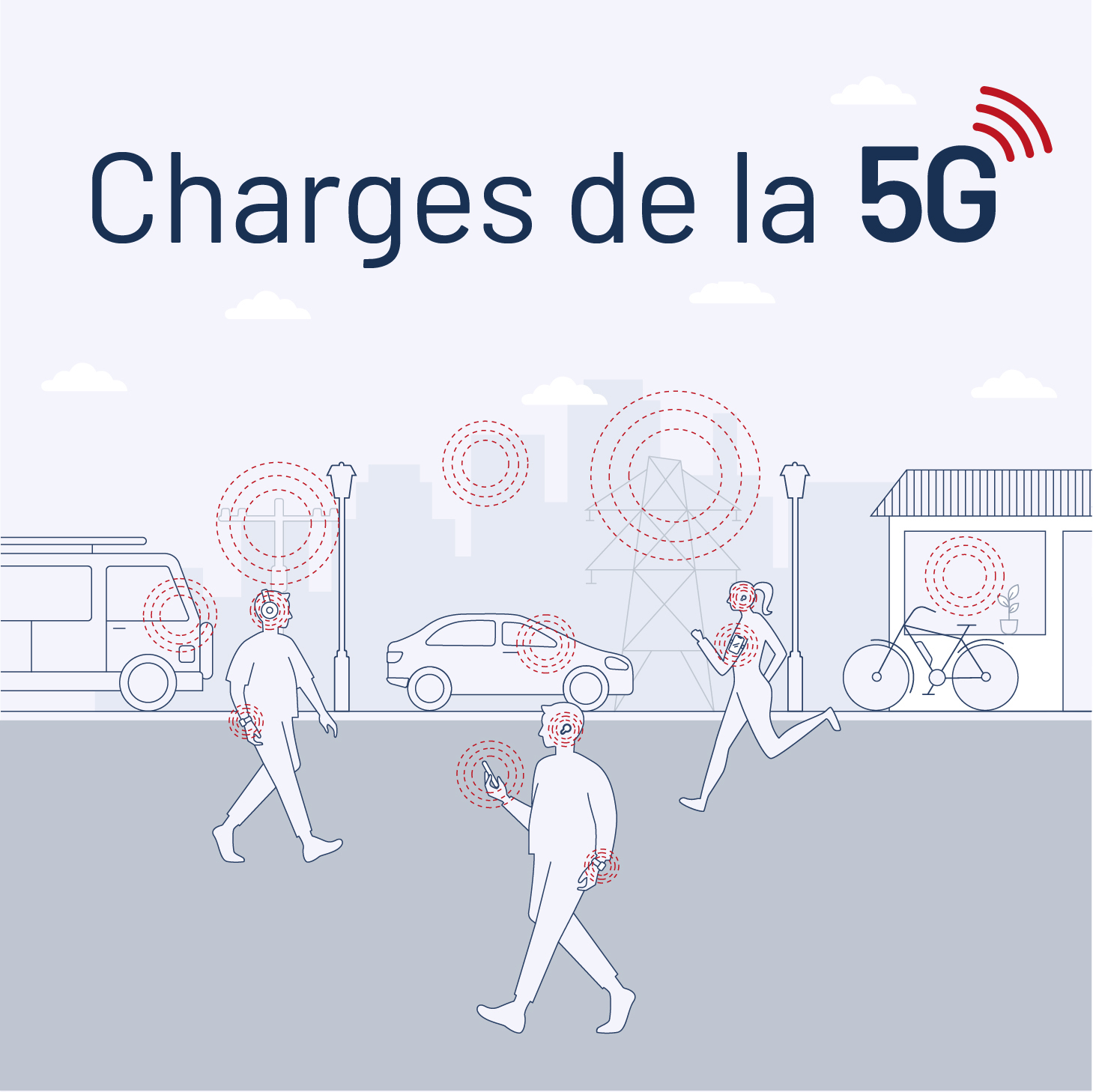 Charges de la 5G Représentation graphique de l'exposition à la 5G