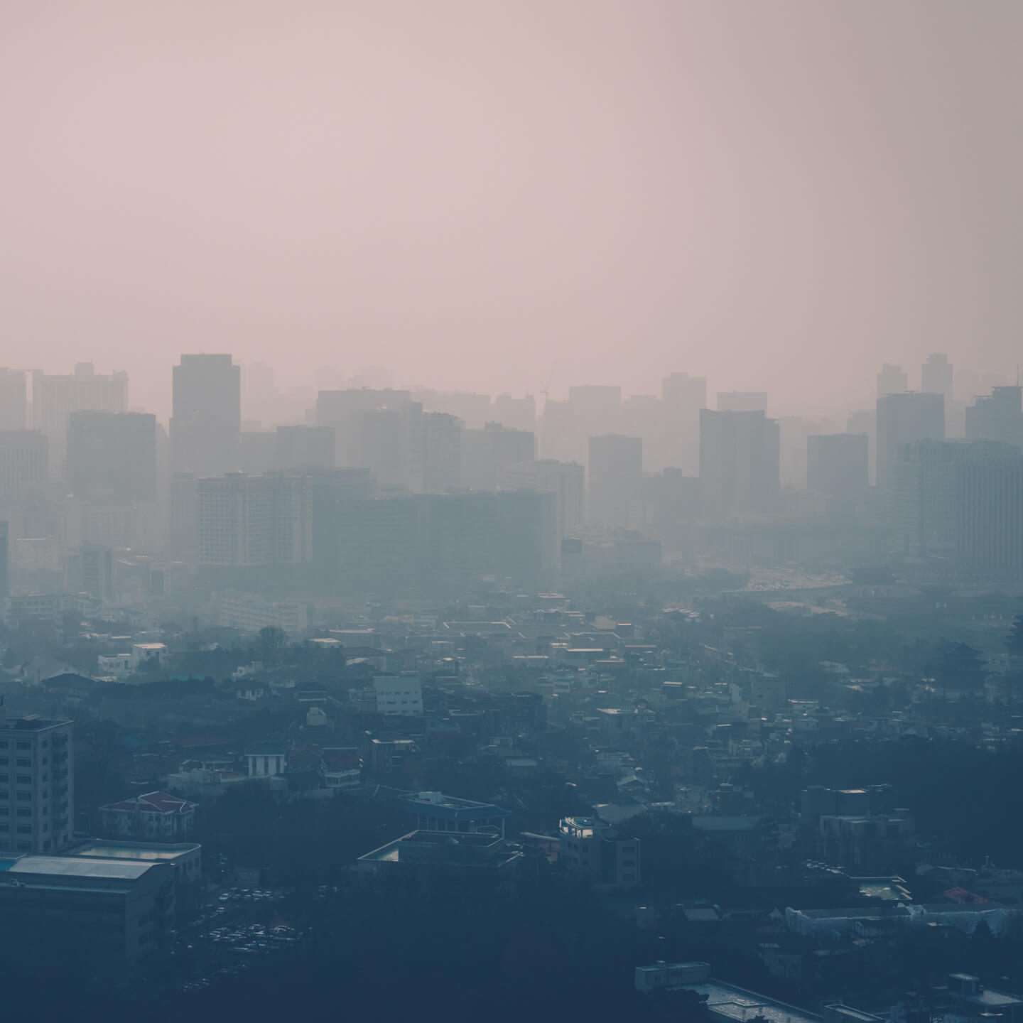 View of a dusty skyline